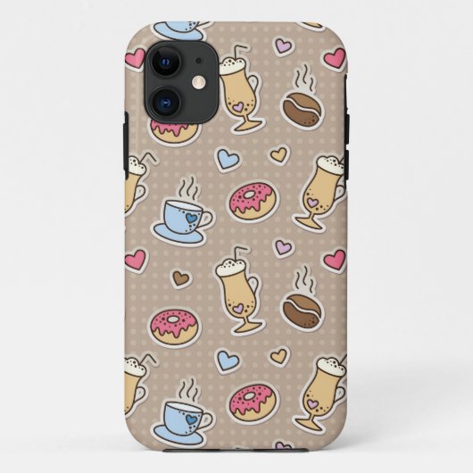 コーヒーパターン Case-Mate iPhoneケース (裏面)