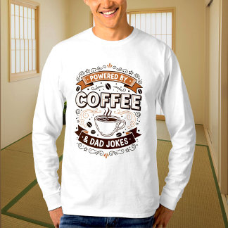 コーヒーパパとジョークで動く Tシャツ