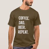 コーヒーパパビール繰り返し Tシャツ (正面)