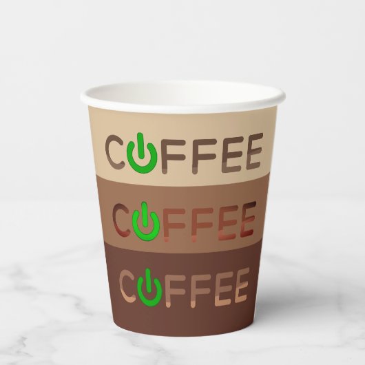 コーヒーパワー（緑） 紙コップ (裏面)