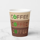 コーヒーパワー（緑） 紙コップ (正面)