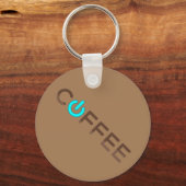 コーヒーパワー（青） キーホルダー (裏面)