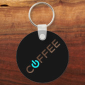 コーヒーパワー（青） キーホルダー (正面)