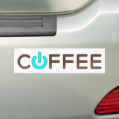 コーヒーパワー(BLue) バンパーステッカー (車上)