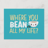 コーヒーパンここで豆のバおもしろいンタインの日 ポストカード (正面)