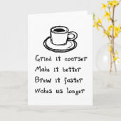 コーヒーパンクのグリーティングカード カード (黄色い花)