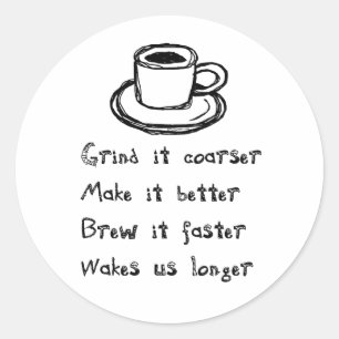 コーヒーパンクステッカー ラウンドシール