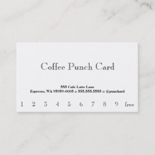 コーヒーパンチカード ロイヤリティカード