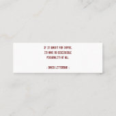 コーヒーパンチカード ロイヤリティカード (裏面)