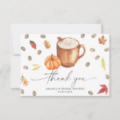 コーヒーパンプキンサンキューブライダルシャワー サンキューカード (正面)