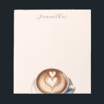 コーヒーパーソナライズされたをテーマにしたメモ帳(ラテ付き) ノートパッド<br><div class="desc">Coffee-Themed Notepadを使用して、日々のノートにインスパイアコーヒーの魅力のtouchを追加しパーソナライズされたて整理する。ラテの水彩イラストレーションとハート状の泡が楽しめるメモ帳は、コーヒー愛好家に最適。自分カスタマイズの名前やパーソナライズされた挨拶を添えて。各ページは高品質紙で作ら書れ、スムーズな表面を提供し、リマインダー、To-Doリスト、または心のこもったメッセージをジョッティングするのに最適。家庭、オフィス、または思いやりある贈り物として、このメモ帳は実用性とスタイリッシュ居心地の良いコーヒーハウスの雰囲気を兼ね備えている。今すぐメモパーソナライズされた帳を注文し楽しむて、すべてのノートで機能とアーティスティックのブレンドを書注文する。</div>