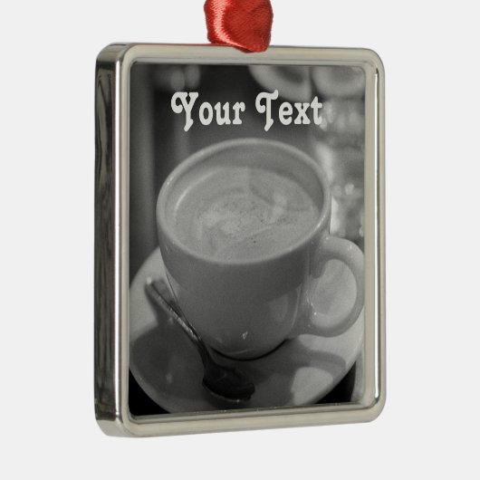 コーヒーパーソナライズされたオーナメント メタルオーナメント (右)