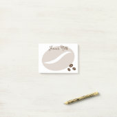 コーヒーパーソナライズされた豆のローストとポストイット®ノート ポストイット (デスク上)