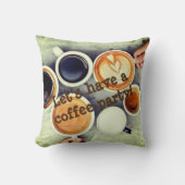 コーヒーパーティーの枕を持とう クッション (正面)