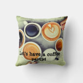 コーヒーパーティーの枕を持とう クッション (裏面)