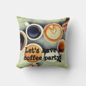 コーヒーパーティーの枕を持とう クッション (正面)