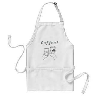 コーヒーパーティーエプロン – 2カップのおもしろい スタンダードエプロン