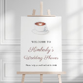 コーヒーパーフェクトブレンドウェディングシャワーウェルカムサイン ポスター