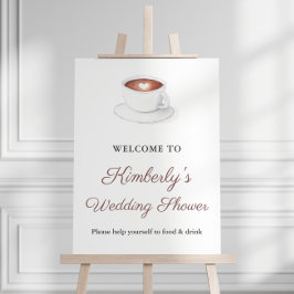 コーヒーパーフェクトブレンドウェディングシャワーウェルカムサイン ポスター