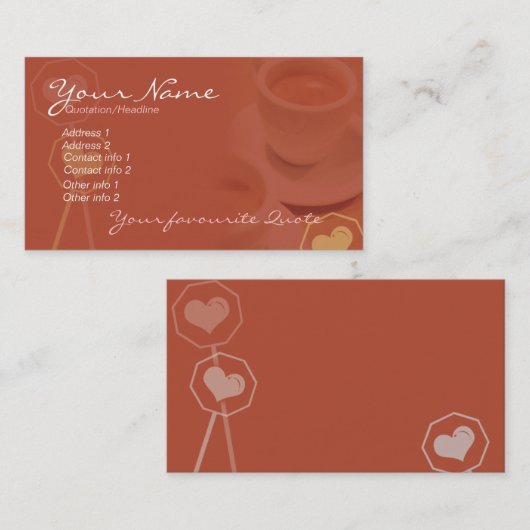 コーヒービジネスおよびパーソナルカード#02 名刺 (正面/裏面)