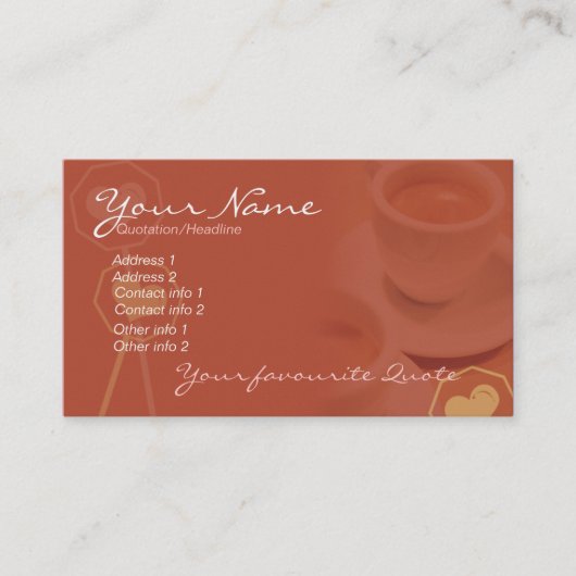 コーヒービジネスおよびパーソナルカード#02 名刺 (正面)