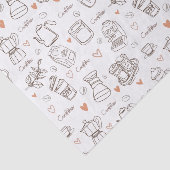 コーヒービジネスのシームレスなパターン 薄葉紙 (詳細)