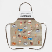 コーヒービジネスショップカフェバリスタキッチン エプロン (正面)