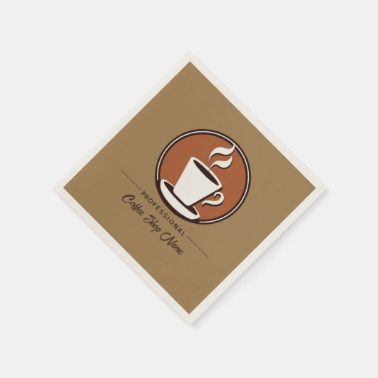 コーヒービジネスプロフェッショナルカフェエスプレッソ店 スタンダードカクテルナプキン (角)