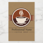 コーヒービジネスヴィンテージカフェエスプレッソ店 ワインラベル (シングルラベル)