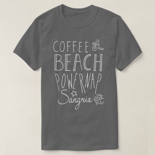 コーヒービーチpowernapサングリア良い生活メロ日 tシャツ (デザイン正面)