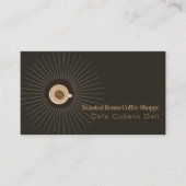 コーヒービーンカップショップバリスタロゴカップビジネスカー 名刺 (正面)
