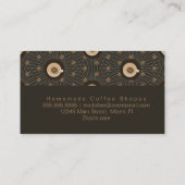 コーヒービーンカップショップバリスタロゴカップビジネスカー 名刺 (裏面)