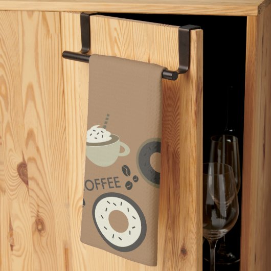 コーヒービーンズドーナツSweet Barista キッチンタオル (三つ折り)