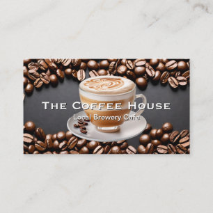コーヒービーンズ カップ入りホットドリンク 名刺