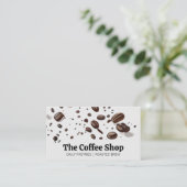 コーヒービーンズ |カフェレストラン 名刺 (スタンド正面)