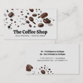 コーヒービーンズ |カフェレストラン 名刺 (正面/裏面)