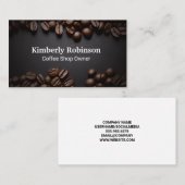 コーヒービーンズ | カフェ店 名刺 (正面/裏面)