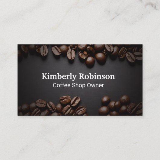 コーヒービーンズ | カフェ店 名刺 (正面)