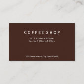 コーヒービーンズ | コーヒーカップロゴ 名刺 (裏面)