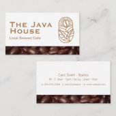 コーヒービーンズ | 栽培業者の農業グラフィックス 名刺 (正面/裏面)