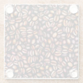 コーヒービーンペンシルスケッチパタ素朴ーン ガラスコースター (裏面)