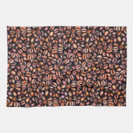 コーヒービーンペンシルスケッチパタ素朴ーン キッチンタオル