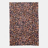 コーヒービーンペンシルスケッチパタ素朴ーン キッチンタオル (縦)