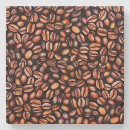 コーヒービーンペンシルスケッチパタ素朴ーン ストーンコースター