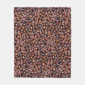 コーヒービーンペンシルスケッチパタ素朴ーン フリースブランケット (正面)