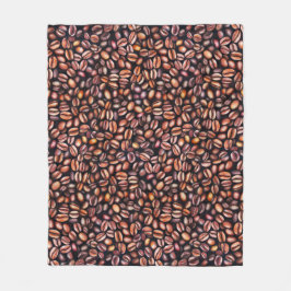 コーヒービーンペンシルスケッチパタ素朴ーン フリースブランケット