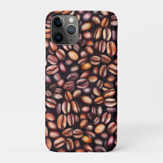 コーヒービーンペンシルスケッチパタ素朴ーン Case-Mate iPhoneケース (裏)