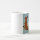 コーヒーピクセル芸術のマグを持っているイエス・キリストおよび悪魔 コーヒーマグカップ (中央)