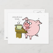 コーヒーピグ ポストカード (正面/裏面)