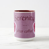コーヒーピンクディアンサスの後のセレニティ ツートーンマグカップ (中央)